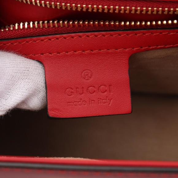 Gucci Sylvie Red Shoulder Bag Leather Web - Picture 4 of 8